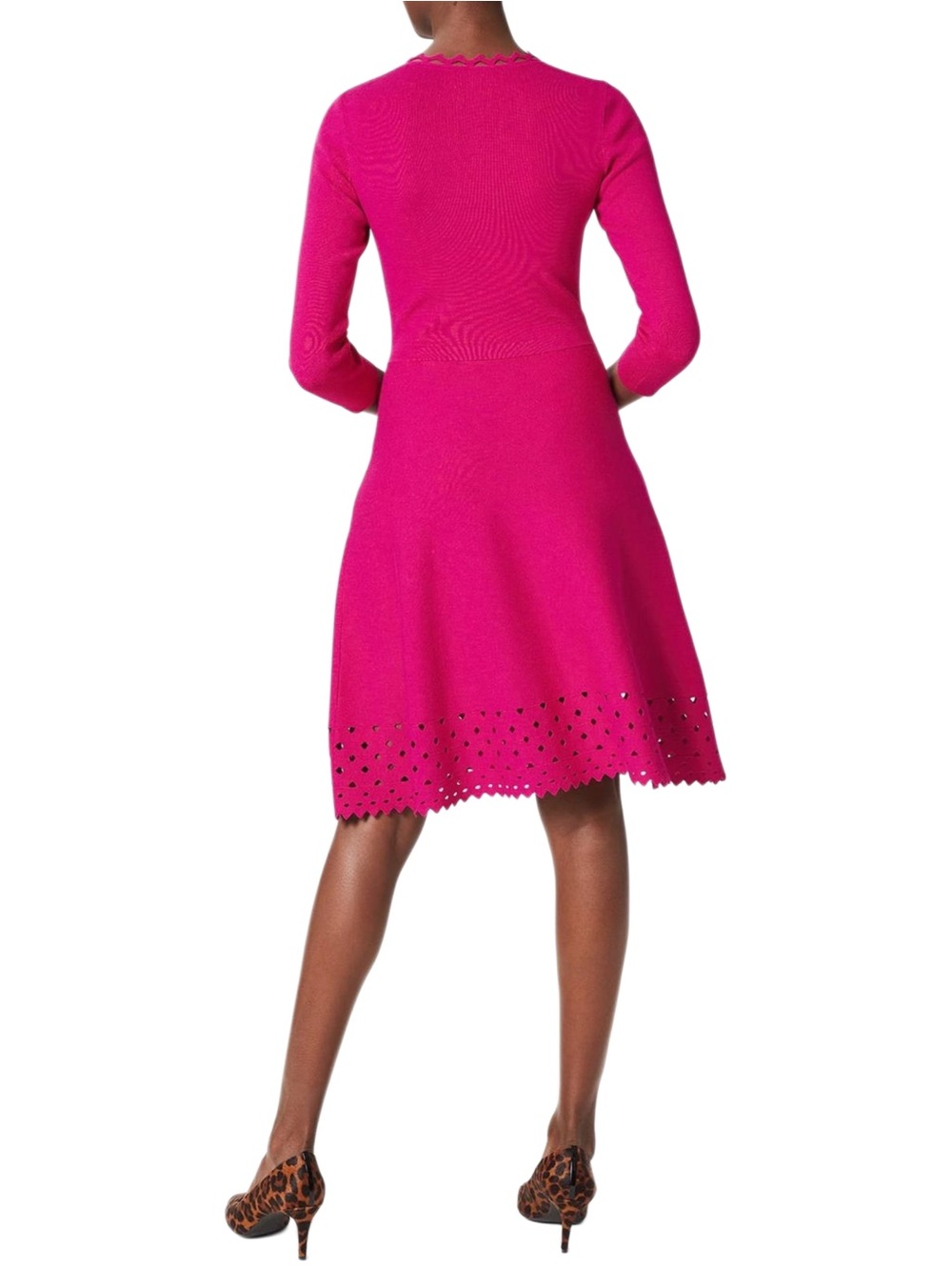 Hobbs London Myra Knitted Dress Orchid Pink NWT - Picture 2 of 10